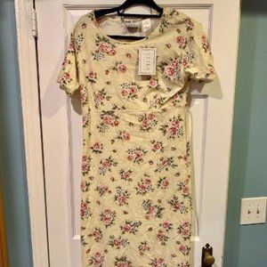 Erika Studio Petites Floral Crew Neck Summer Dress